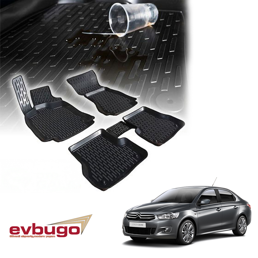 3D PASPAS SİYAH CITROEN C-ELYSEE 2013++